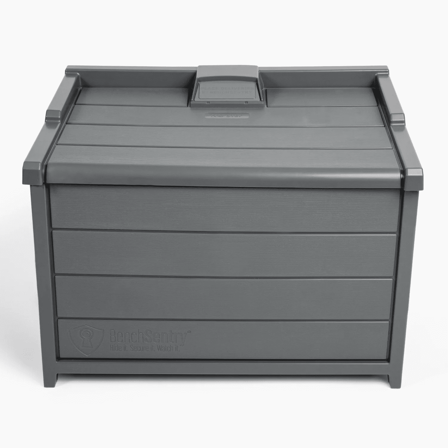 BenchSentry by Genie Package Delivery Box for Outside, Protects Packages from Theft and Damage from Weather - Slate